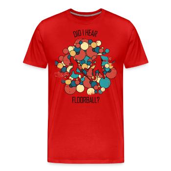 Floorball, Floorball, Hockey sur gazon, Hockey en salle - T-shirt bio Premium Homme - rouge - Devant - Damien (186cm)