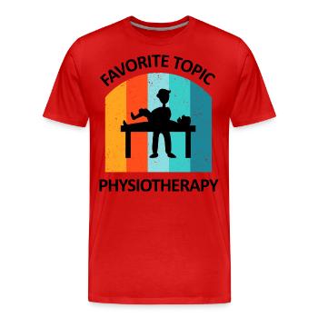 Physiothérapeute Cadeau humoristique disant drôle - T-shirt bio Premium Homme - rouge - Devant - Damien (186cm)