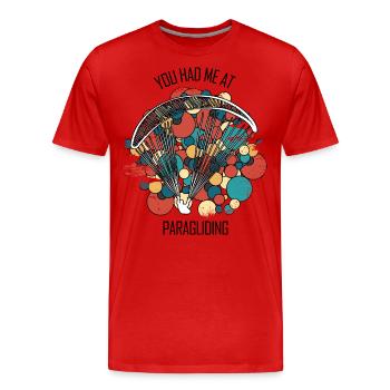 Paragliding Gleitschirm Paragleiter Paraglider - Männer Premium Bio T-Shirt - Rot - Vorne - Damien (186cm)