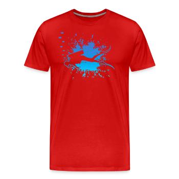 diving geschenk scuba diver apnoe - Männer Premium Bio T-Shirt - Rot - Vorne - Damien (186cm)