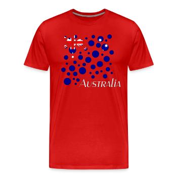 Australia - Männer Premium Bio T-Shirt - Rot - Vorne - Damien (186cm)