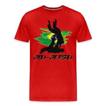JUJITSU - Men's Premium Organic T-Shirt - red - Front - Damien (186cm)