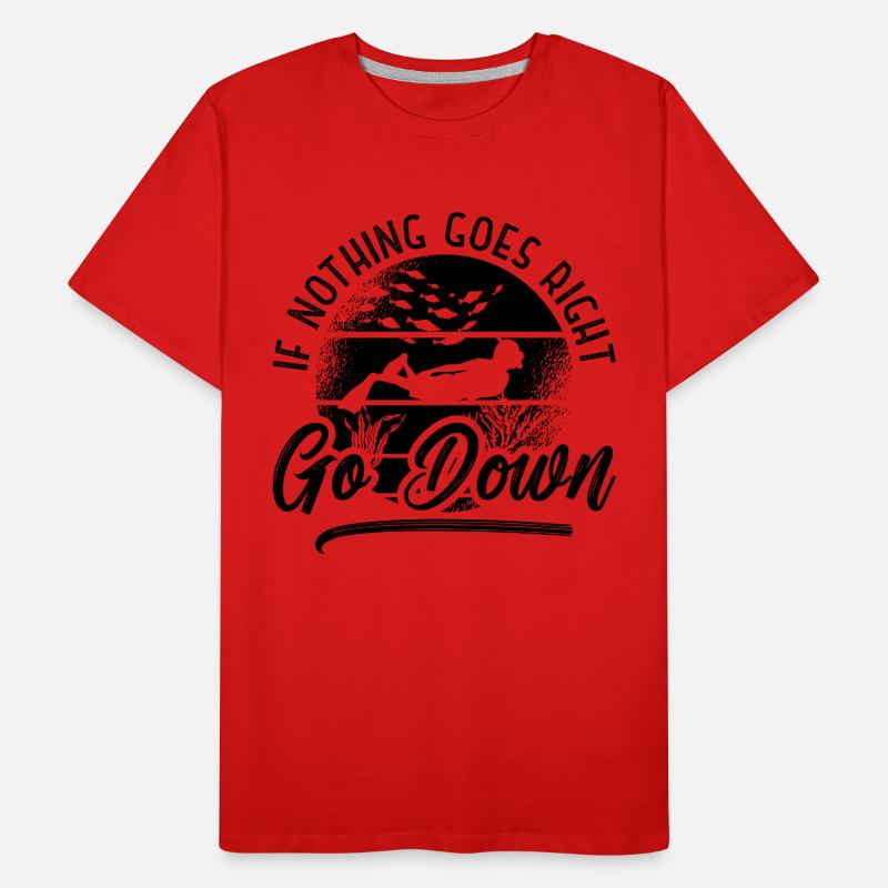 Apnoe Freitaucher Freitauchen Tauchen Geschenkidee Männer Premium Bio T-Shirt