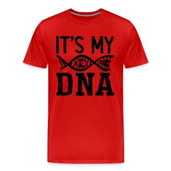 Freediving Gift Idea - Men's Premium Organic T-Shirt - red - Front - Damien (186cm)