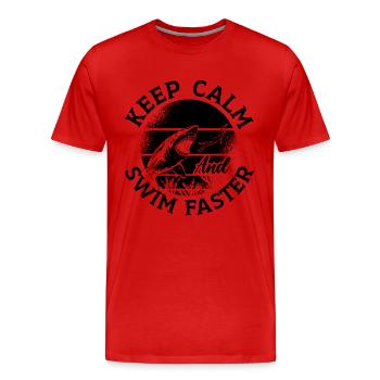 Apnée Apnée Apnée Idée cadeau d’apnée - T-shirt bio Premium Homme - rouge - Devant - Damien (186cm)