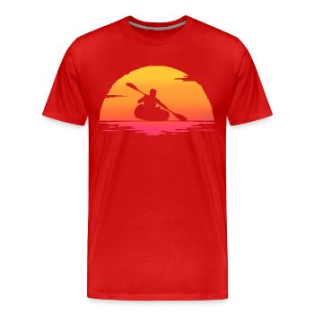 sunrise canoë canoéiste kayak pagayer kayakiste - T-shirt bio Premium Homme - rouge - Devant - Damien (186cm)