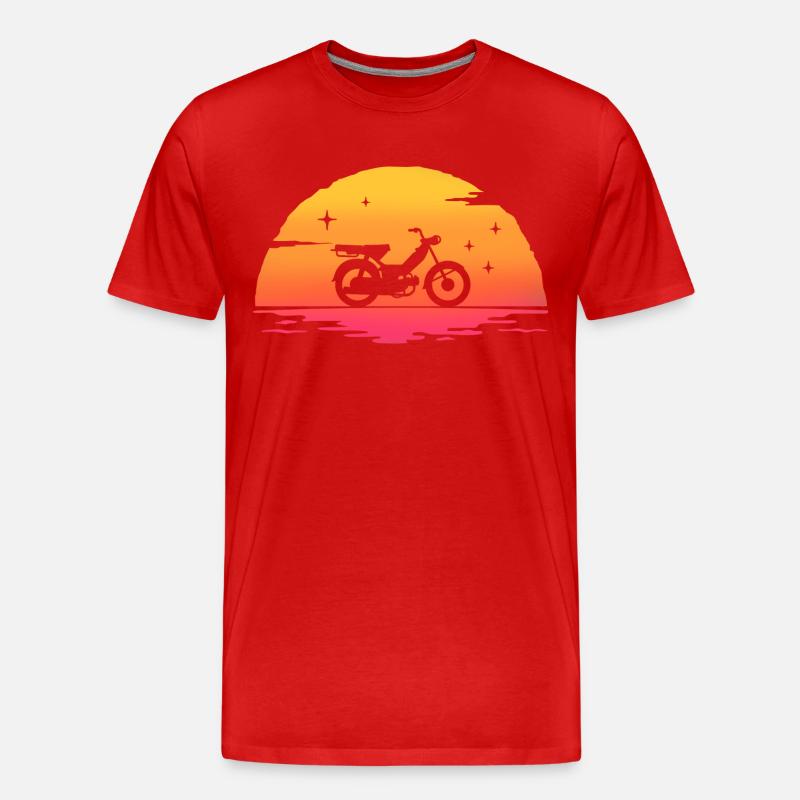 Sunrise Moped Moped - Männer Premium Bio T-Shirt - Rot