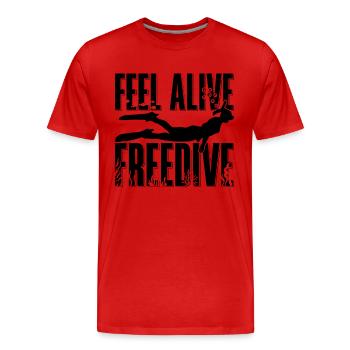 Freediver Apnée Apnée Plongée Idée Cadeau - T-shirt bio Premium Homme - rouge - Devant - Damien (186cm)