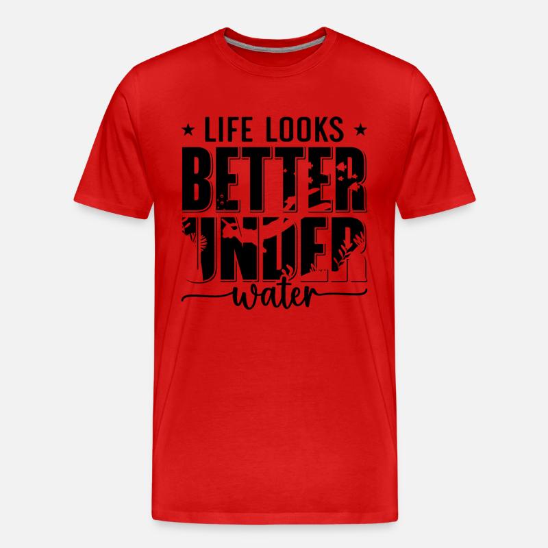 Freitaucher Tauchen Apnoe Freitauchen Geschenkidee - Männer Premium Bio T-Shirt - undefined