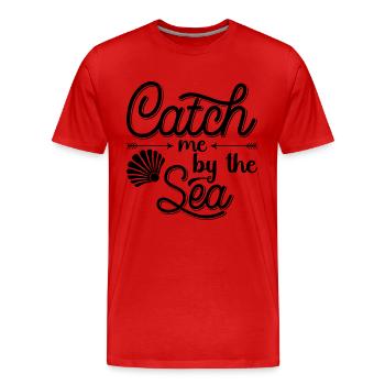 Freediver Apnée Plongée Plongée En apnée Idée Cadeau - T-shirt bio Premium Homme - rouge - Devant - Damien (186cm)