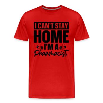 Technicien en pharmacie Technicien technicien en pharmacie Idée cadeau - T-shirt bio Premium Homme - rouge - Devant - Damien (186cm)