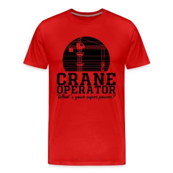 Kranführer Kranfahrer Bauarbeiter Geschenkidee - Männer Premium Bio T-Shirt - Rot - Vorne - Damien (186cm)