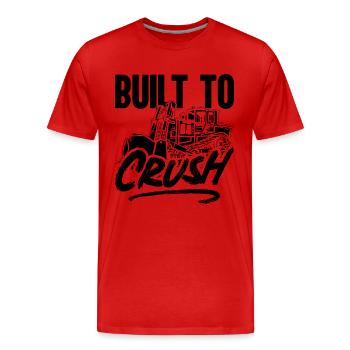Bulldozer Excavator Construction Bulldozer Gift Idea - Men's Premium Organic T-Shirt - red - Front - Damien (186cm)