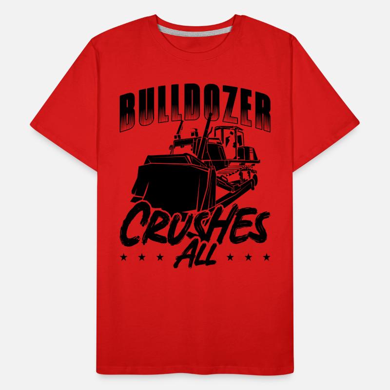 Construction Worker Excavator Bulldozer Gift Idea Men's Premium Organic T-Shirt