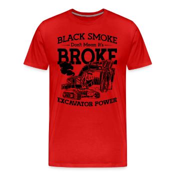 Conducteur de pelle Ouvrier de la construction Excavatrice Idée cadeau - T-shirt bio Premium Homme - rouge - Devant - Damien (186cm)
