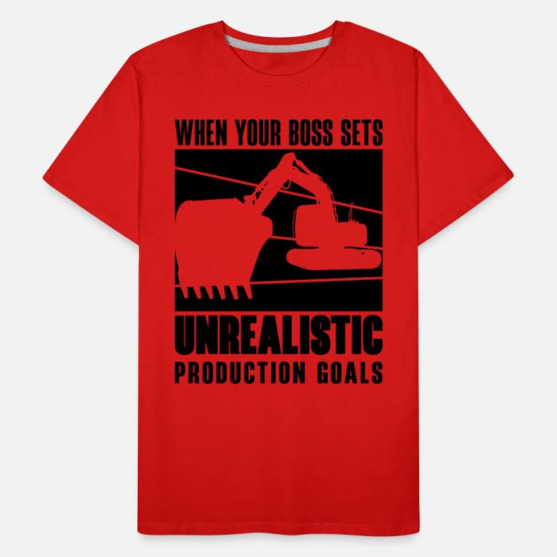 Baggerfahrer Bagger Baggern Arbeiter Geschenkidee Männer Premium Bio T-Shirt