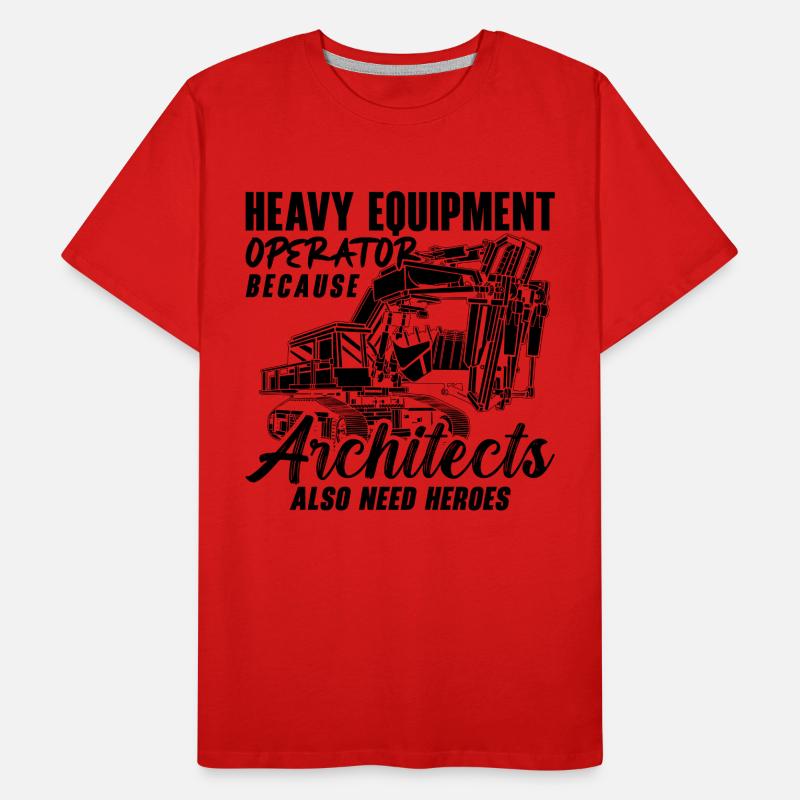 Excavatrices Construction Conducteurs de pelles Ouvriers de la construction Idée cadeau T-shirt bio Premium Homme