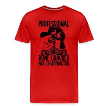 Chiropratique Physio Chiropraticien Idée Cadeau - T-shirt bio Premium Homme - rouge - Devant - Damien (186cm)