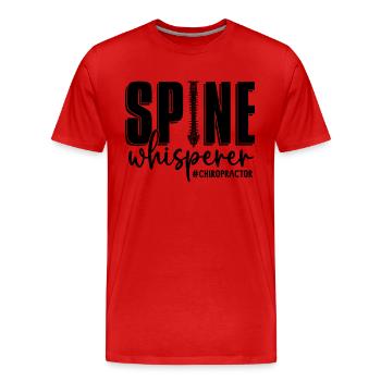 Chiropractor Chiropractic Physio Idée cadeau - T-shirt bio Premium Homme - rouge - Devant - Damien (186cm)