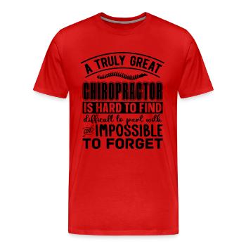 Chiropratique Physio Chiropraticien Idée Cadeau - T-shirt bio Premium Homme - rouge - Devant - Damien (186cm)