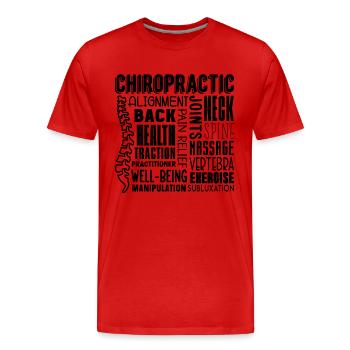 Chiropractor Chiropractic Physio Idée cadeau - T-shirt bio Premium Homme - rouge - Devant - Damien (186cm)