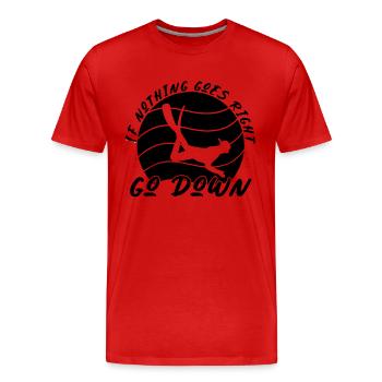 Freediver Apnée Apnée Plongée Idée Cadeau - T-shirt bio Premium Homme - rouge - Devant - Damien (186cm)