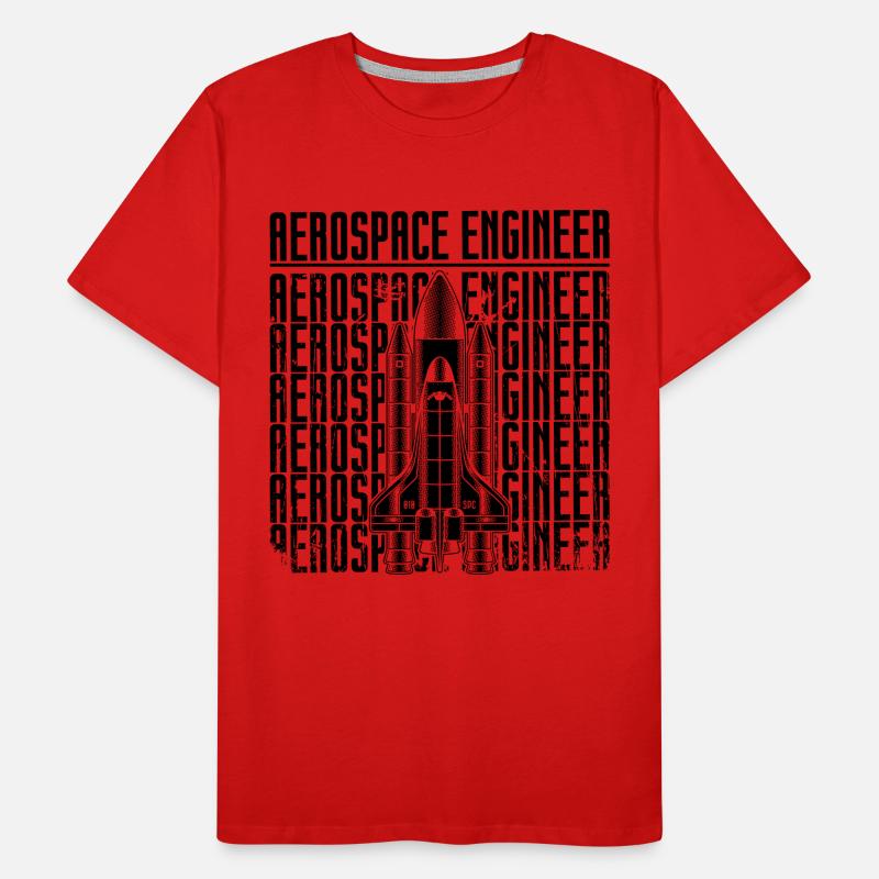 Ingénieur aérospatial Rocket Ship Science Space T-shirt bio Premium Homme