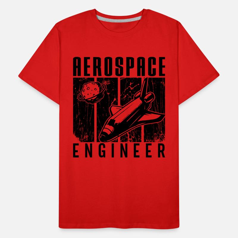 Aerospace Engineer Rocket Space Engineering Ship Men's Premium Organic T-Shirt