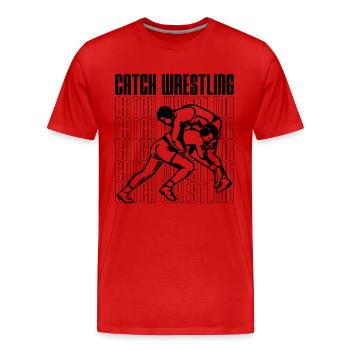Catch Wrestler Wrestling Sport Fight Grappling - T-shirt bio Premium Homme - rouge - Devant - Damien (186cm)