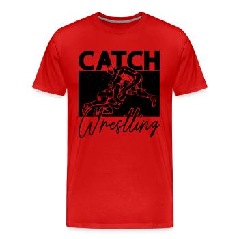 Catch Wrestling Entraînement Lutteur Sport Grappling - T-shirt bio Premium Homme - rouge - Devant - Damien (186cm)