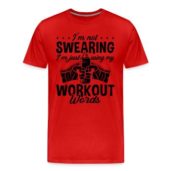 I'm Not Swearing Kickboxing Kickboxer Boxing - Men's Premium Organic T-Shirt - red - Front - Damien (186cm)
