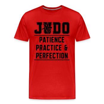 Judo Patience Practice Fighter Training Karate - Männer Premium Bio T-Shirt - Rot - Vorne - Damien (186cm)