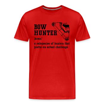 Bow Hunter A Hunters That Bowhunting Target Hunter - Men's Premium Organic T-Shirt - red - Front - Damien (186cm)