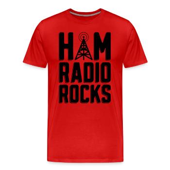 Ham Radio Rocks Amateur Radio Ham Radio Operator - Männer Premium Bio T-Shirt - Rot - Vorne - Damien (186cm)