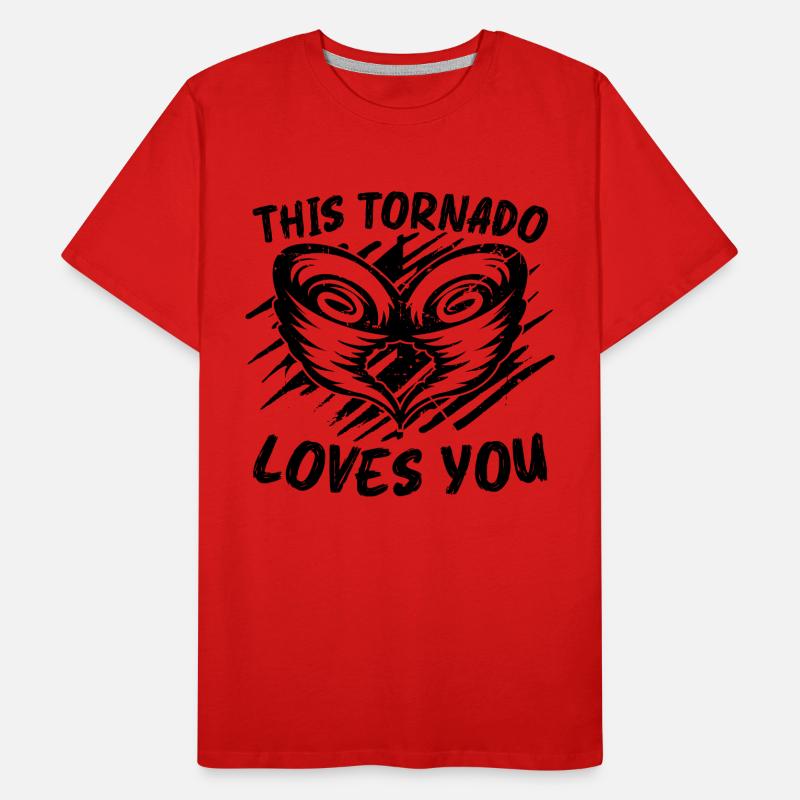 This Tornado Loves Tornadoes Storms Tornado Chaser Männer Premium Bio T-Shirt