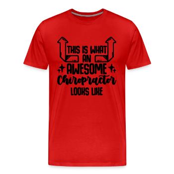 This Is What An Awesome Chiro Doctor Chiropractor - Männer Premium Bio T-Shirt - Rot - Vorne - Damien (186cm)