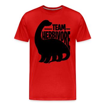 Équipe Herbivore Végétalisme sans viande Amoureux du régime végétalien - T-shirt bio Premium Homme - rouge - Devant - Damien (186cm)
