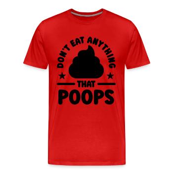 Don't Eat Anything Healthy Eating Vegan Diet Lover - Men's Premium Organic T-Shirt - red - Front - Damien (186cm)