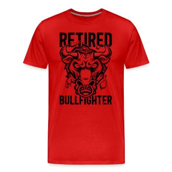 Un torero à la retraite aime le torero clown de rodéo - T-shirt bio Premium Homme - rouge - Devant - Damien (186cm)