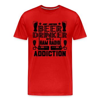 Juste un autre opérateur de radio amateur de tour de radio de bière - T-shirt bio Premium Homme - rouge - Devant - Damien (186cm)