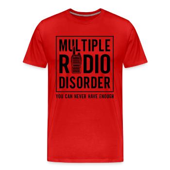 Multiple Radio Disorder Channel Ham Radio Operator - Men's Premium Organic T-Shirt - red - Front - Damien (186cm)