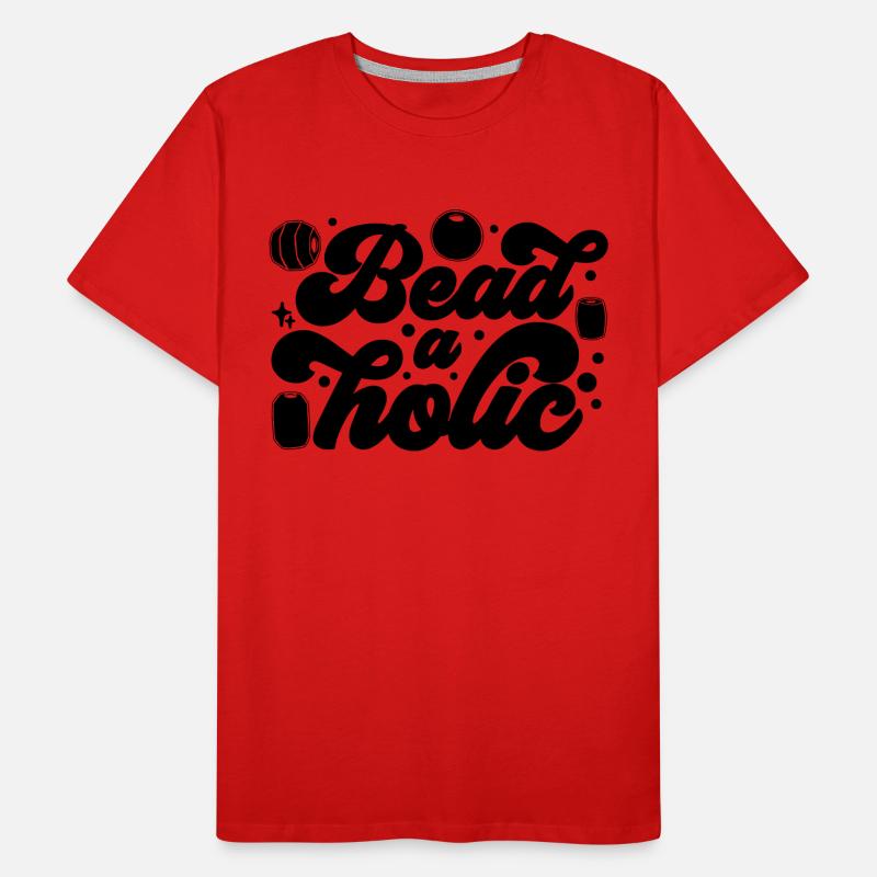 Beadaholic Perling Bijoux Making Beadwork Beader T-shirt bio Premium Homme