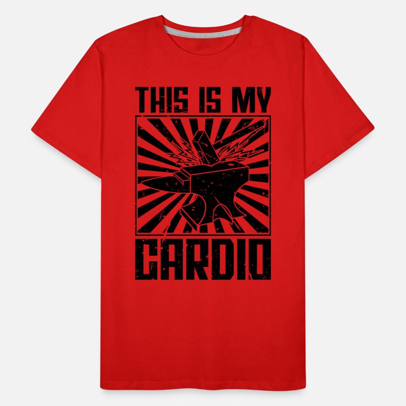This Is My Cardio Forging Metalworker Blacksmiths Männer Premium Bio T-Shirt