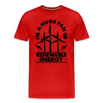 I'm A Huge Fan Of Wind Energy Turbine Technician - Männer Premium Bio T-Shirt - Rot - Vorne - Damien (186cm)