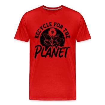 Recycle For The Planet Awareness Climate Activist - Männer Premium Bio T-Shirt - Rot - Vorne - Damien (186cm)