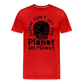 Please Don't Let Our Environment Climate Activist - Männer Premium Bio T-Shirt - Rot - Vorne - Damien (186cm)
