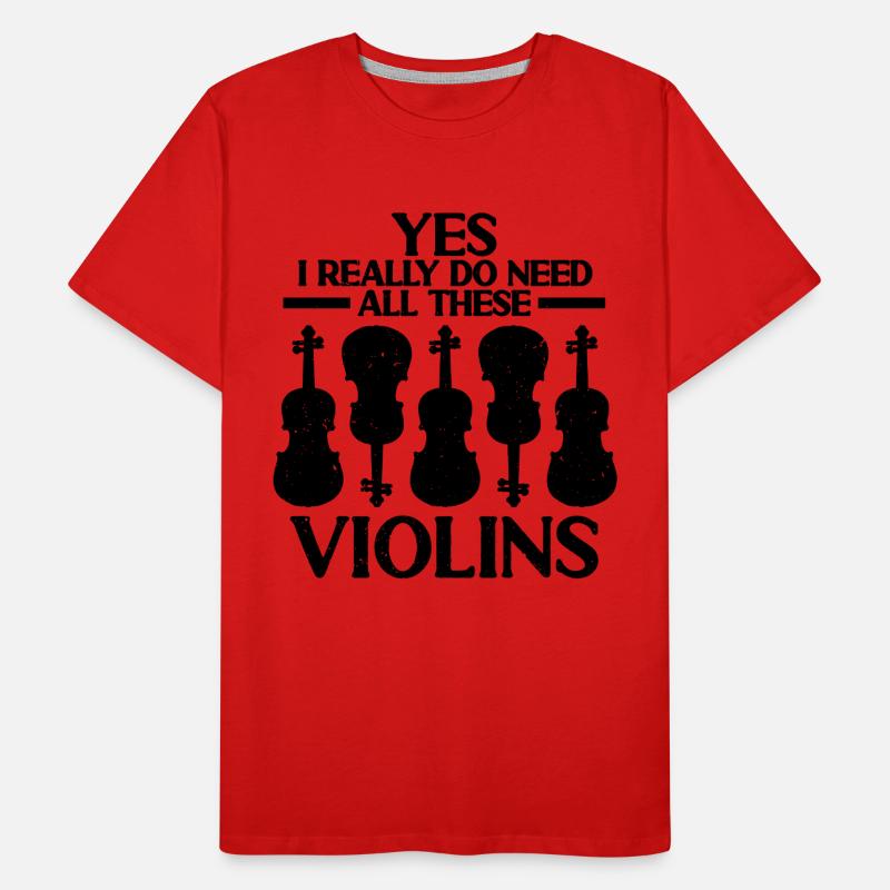 I Really Do Need Violin Retro Music Note Violinist Männer Premium Bio T-Shirt