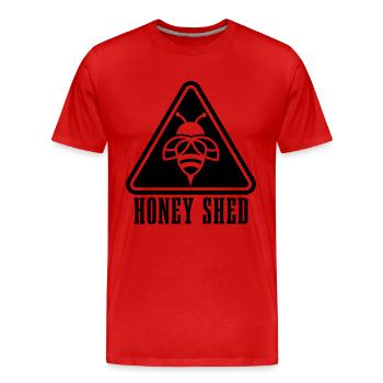 L’apiculture de Honey Shed aime l’apiculteur apiculteur - T-shirt bio Premium Homme - rouge - Devant - Damien (186cm)