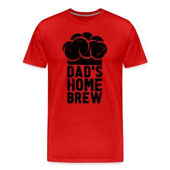 Dad's Home Brew Beer Brewing Hops Beer Brewer - Men's Premium Organic T-Shirt - red - Front - Damien (186cm)