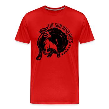 Le soleil se lève aussi rodéo de tauromachie - T-shirt bio Premium Homme - rouge - Devant - Damien (186cm)